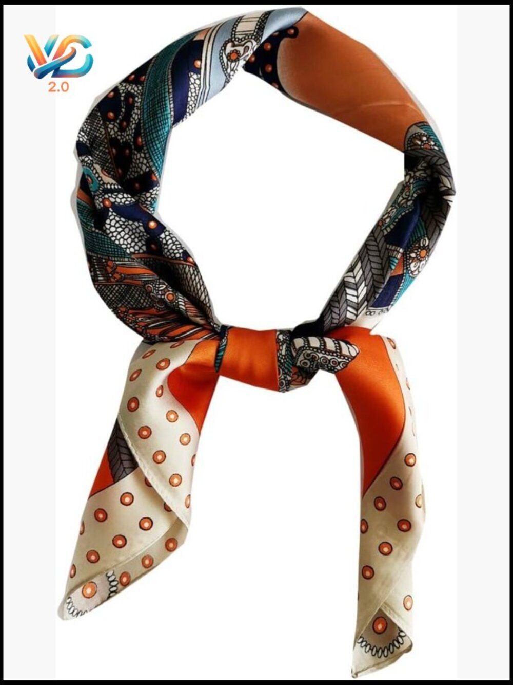 Medium Square Satin Scarf Chic Head Wrap Classic Accessory 70cm